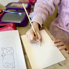 Die Kinder bei der Arbeit