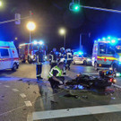 Zwei Schwerverletzte bei Motorrad-Auto-Kollision