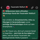 WhatsApp-Kanal der Feuerwehr Wolfurt