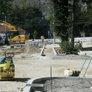Bilder der Baustellen in der Stadt