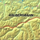 Streckenführung der Arlbergbahn