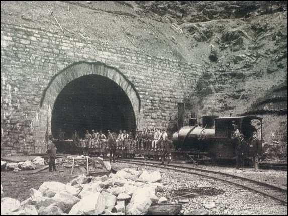 Bau des Arlbergtunnels