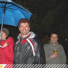 Nasses Fassdaubenrennen der Feuerwehr Schruns