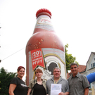 Verlosung des Mohrnebräu-Pfif-Gewinnspiels beim WM-Finale am Dornbirner Marktplatz