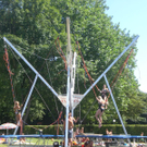 Bungee Trampolin im Strandbad
