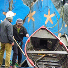 Arbeiten an der Festspielbühne