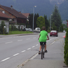 Fahrradfahren auf dem Gehsteig