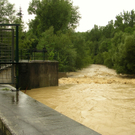 Überschwemmungen in Vorarlberg: Leiblach/Alte Sannwaldwehr