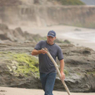 Kreative Kunst am Strand