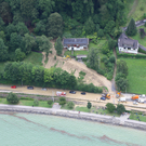 Überschwemmung in Vorarlberg: Luftaufnahmen aus dem Helikopter