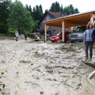 Überschwemmung in Vorarlberg: Sulzberg bei Thal