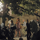 Carla Bruni am Set