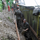 Neue Schanze: Drainage Arbeiten