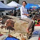 Bullenreiten beim Markt in Fußach