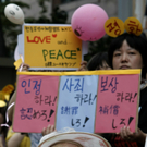 Südkoreaner demonstrieren in Seoul gegen Japan
