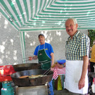 Gut gelaunte Besucher
