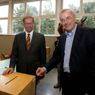 Die Spitzenkandidaten gehen wählen