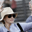 Julia Roberts am Set ihres Films "Eat, Pray, Love" in New York