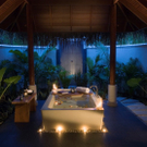 Deluxe Sunset Beach Front Villa Bathroom by night.jpg