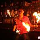 Feuershow im Mr. Johns | Grüner Pavillon