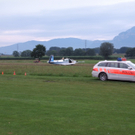 Widnau, Hohenems: Kleinflugzeug auf offener Wiese notgelandet
