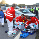 Frau nach Unfall auf der A14 schwer verletzt