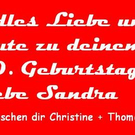 Sandras Geburtstagsfest zum 30er