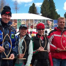 Wälder Schifahrer am Reschen