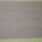 Jöggys 41. Geburtstag
