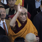 Dalai Lama in  tibetischem Kloster in Indien 