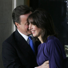 Britischer Premierminister David Cameron &seine Frau Samantha