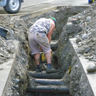 Straßenarbeiten für Ringleitung