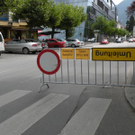 Bauarbeiten an der Bahnhofstraße