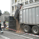 Befüllung Biomasseheizung
