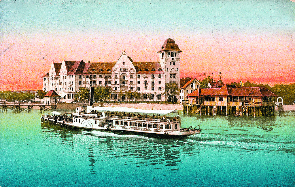 Hotel 1910 Ansicht mit Schiff und Badehaus farbig_jpg-1283708787
