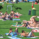 Badebetrieb im Strandbad