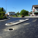Aufbringen des Asphaltbelags