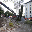 Einsturz einer Mauer in Rankweil