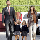 Die spanische Kronprinzenfamilie am Schulbeginn
