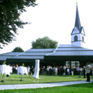 Die neue Skulptur bei der Pfarrkirche Fußach