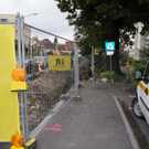 Bauarbeiten rund um die Pfarrkirche