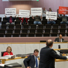 Rote Demo im Landtag