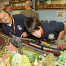 Modell-Eisenbahnanlage im Keller des „Schwanen"