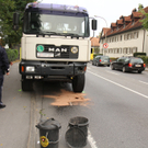 Verkehrsunfall: Lkw gegen Pkw in Dornbirn Brückengasse - Lustenauer Straße