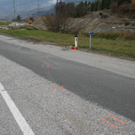 Bilder der Unfallstelle am Tag danach