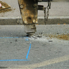 Bilder der Arbeiten am Wasserrohrbruch