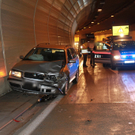 Bilder der Unfallstelle im Tunnel