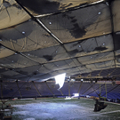 Stadion bricht ein
