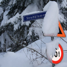 Schnee-Chaos in der Strubklamm