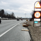 A14: Ladung bei Schleuderunfall verloren